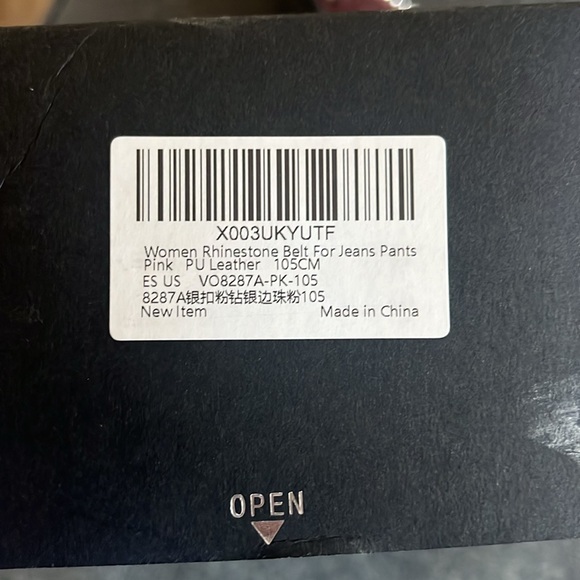 Women’s pink rhinestone belt - Picture 6 of 6